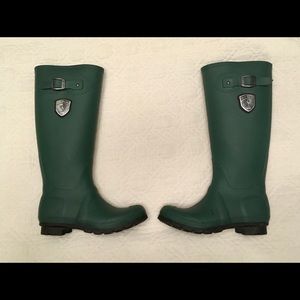 Kamik WOMEN'S RAIN BOOTS Size 7 Green Waterproof Pull-On rubber Rain boots